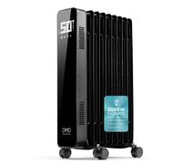 DMD Collective - Oil Filled Radiator, 9 Fin Electric Heater Radiator 2000W | 15-50°C Thermostat, Remote Control, LED Display, 1-24h Timer, Eco, Comfort and Anti-Frost Modes with Child Lock