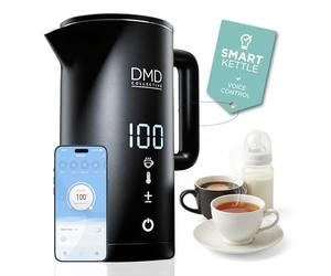 DMD Collective - Smart Kettle 1.5L, Wi-Fi Touchscreen, Voice Control with Alexa & Google | Digital Temperature Display, Double Wall & Anti-Scalding Design, Energy-Efficient 2200W