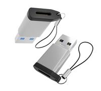 DMD Collective - USB to USBC Adapter for iPhone 16 16e 15 Car Charger Adapter 2Pack, Type C to Type A Cable Converter for Apple Watch 10 9,iPhone 14 13 12 Pro Max Plus,AirPods,Samsung Galaxy S25,17