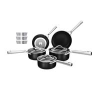 DMD Collective Vita 3-Piece Sauce Pan Set, (16, 18 & 20cm) Non-Stick, Stainless Steel Handle, Cool Touch in Black | Size: 5 Pack DMD Collective Black 5 Pack