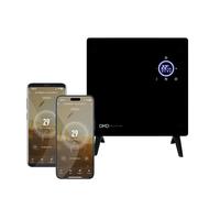 DMD Collective - Wifi Enabled Smart Heater, Glass Panel Heater| Touch Screen Control, 5-50 Degree Temperature 24hr Timer | Free Standing and Wall Mounted (Brackets Supplied) (1000W)