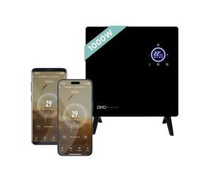 DMD Collective - Wifi Enabled Smart Heater, Glass Panel Heater| Touch Screen Control, 5-50 Degree Temperature 24hr Timer | Free Standing and Wall Mounted (Brackets Supplied) (1000W)