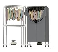 DMD | Hang-n-Dry 1000W Electric Heated Clothes Dryer | 2-Tier | Energy-Efficient | Indoor Airer Wet Laundry Drying Horse Rack | 180 Minutes Timer |
