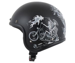 DMD Retro Ghost Rider Jet Helmet unisex Matt/Black/White, XL