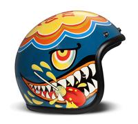 DMD Retro Jet Moto Motorcycle Motorbike Open Face Helmet Lollipop