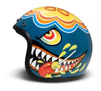 DMD Retro Lollipop Jet Helmet Blue/Yellow/Red L