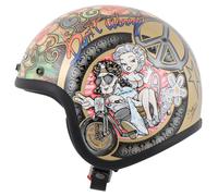 DMD Retro Woodstock Jet Helmet unisex Blue/Red/Beige, L