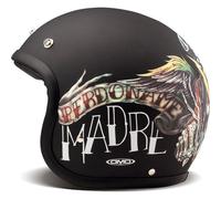 DMD Vintage ECE Vida Loca Black Motorcycle Motorbike Helmet
