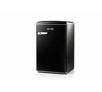 DMDK DKB1 Retro Table Refrigerator with Freezer Compartment, Matte Black, 108 L, 89.5 x 55 x 61.5 cm