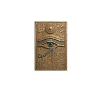 DMDMBSR Egyptian Wall Decor, Vintage Eye of Horus Metal Sign with Hieroglyphics, Ancient Egyptian Wall Art for Home Bedroom Bar Dorm, Mystical Mythology Tin Sign Room Decoration (8×12 Inch)