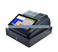 DMETE Cash Register Intelligent Integrated Touch Screen Electronic Cash Register, Fast Food Milk Tea Snack Maintenance-free Cash Register for Small Businesses