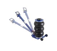 DMETE Hydraulic Jack, Pneumatic Jack 3 Ton/5 Ton Triple Bag Air Jack Quick Lift Heavy Duty Car Repair Jacks Folding Rod Jacks With Two Wheels(3T Adjustable blue)