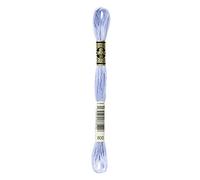 DMG Plaid Cotton Thread, Variegated for Stitching, 8 Metres 12-Pack Pale Delft Blue
