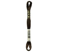 DMC Garn 6-Strand Embroidery Cotton Thread Variegated Coloris 938 Ultra Dark Coffee Brown 8 m