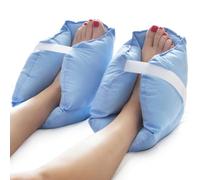 DMI Heel Cushion Protector Pillow to Relieve Pressure from Sores and Ulcers, Foot Pillow, FSA HSA Eligible, Adjustable in Size, Blue, White, Sold as a Set of 2