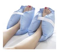 DMI Heel Cushion Protector Pillow to Relieve Pressure from Sores and Ulcers, Foot Pillow, FSA HSA Eligible, Adjustable in Size, Blue, White, Sold as a Set of 2