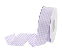DMiotech 1 Inch 25 Yards Gingham Ribbon, Checkered Ribbon Plaid Ribbon for Gift Wrapping Decoration Art Craft DIY, Light Purple