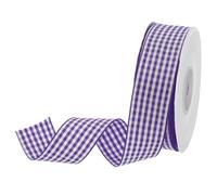 DMiotech 1 Inch 25 Yards Gingham Ribbon, Checkered Ribbon Plaid Ribbon for Gift Wrapping Decoration Art Craft DIY, Lavender Purple