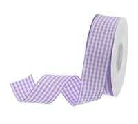 DMiotech 1 Inch 25 Yards Gingham Ribbon, Checkered Ribbon Plaid Ribbon for Gift Wrapping Decoration Art Craft DIY, Medium Purple
