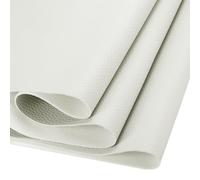 DMiotech 1 Pack 14 Inch x 53 Inch Faux Leather Strip Furniture Cover Soft Grain Mid White PU Leather Roll for Handmade DIY Craft Projects