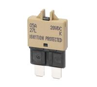 DMiotech 1 Pack 28V DC 5A Khaki ATC/ATO Manual Mini Resettable Fuse for Automotive Circuit Breaker Reset Fuses Low Profile Blade Fuses for Car Truck SUV Marine Boat Motorcycle