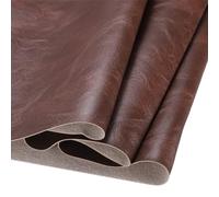 DMiotech 1 Pack 54 Inch x 108 Inch Faux Leather Strip Furniture Cover Wooden Skin Brown PU Leather Roll for Handmade DIY Craft Projects
