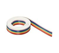 DMiotech 1 Pack 9P IDC Wire Flat Rainbow Ribbon Cable 3.3 Ft Length 1.27mm Pitch Breadboard Jumper Wires for Electronic Projects