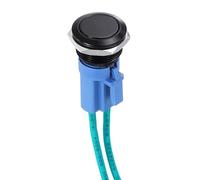 DMiotech 1 Pcs 16mm / 5/8" Push Button Switch, IP67 1NO 0-250V 20A Momentary Latching Push Button Starter Light Switch Self-locking, Aluminum Alloy Flat Head Black