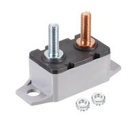 DMiotech 1 Set 12-24V 50A Circuit Breaker,Auto Resettable Stud Type Overload Protector Switch with Screws Mini Electrical Breakers Fuse Holder for Boat Rv Car Audio Speaker