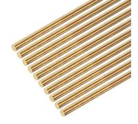 DMiotech 10 Pack 3mm x 300mm Solid Round Brass Rods for DIY Craft, Welding, Lathe, Bar Stock, Drift Punches, Shaft, Model, Plane, Ship, Car