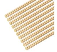 DMiotech 10 Pack 5mm x 100mm Brass Rods, Solid Round Rod for DIY Craft, Welding, Lathe Bar Stock, Drift Punches, Model Plane, Ship, Car