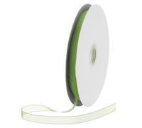 DMiotech 100 Yards Organza Ribbon 3/8 Inch Bright Green Chiffon Ribbon Shimmer Sheer Gift Wrapping Ribbons for Flower Bouquets Wedding Birthday DIY Decoration