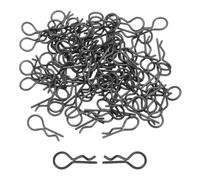 DMiotech 100Pcs Body Clips Bent, Black Universal RC Body Clips R Pins RC Cars Parts Shell Replacement Parts for All 1/16 1/18 Scale RC Car,18mm/0.71"