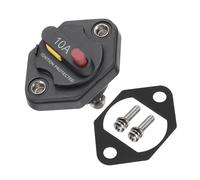 DMiotech 10A Circuit Breaker, 12-32V DC Automotive Inline Fuse Holders Inverter with Reset Button Rubber Pad Screws for Car Marine Boat Audio System Overload Protection