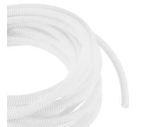 DMiotech 10m Wire Loom Split Tubing 6.5mm, Cord Protectors from Pet Flexible Conduit Cable Management for Office, Home, Garden, White