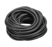 DMiotech 10mmx8mmx10m Plastic Non-Split Corrugated Tubing Indoor Outdoor Cord Management for Wrap Tidy Office Garden