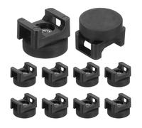 DMiotech 10Pcs Magnetic Zip Tie Mount,22mm Dia Multipurpose Magnetic Cable Clips Organizer Holders Clamps Saddle Type Management Base for Cable Wire Tubing Sleeving Conduit,Black
