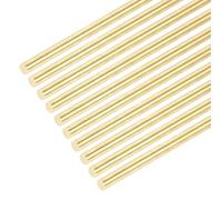 DMiotech 12 Pack 4mm x 100mm Solid Round Brass Rods for DIY Craft, Welding, Lathe, Bar Stock, Drift Punches, Shaft, Model, Plane, Ship, Car