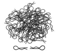 DMiotech 120Pcs Body Clips Bent, Black Universal RC Body Clips R Pins RC Cars Parts Shell Replacement Parts for All 1/10 1/12 Scale RC Car