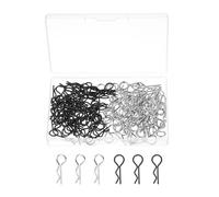 DMiotech 120Pcs Body Clips Pins, Black/Silver Universal RC Cars Parts Shell Replacement Parts for All 1/10 1/12 Scale RC Car