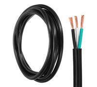 DMiotech 14 Gauge 3 Conductor Wire, 10ft SJTW Outdoor Extension Power Cable 14AWG 14/3 Wire Pure Copper Electrical Cable for Lawn Battery Automotive Outdoors, UL, 300V