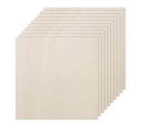DMiotech 15 Pack 6 x 6 x 1/13 Inches 2mm Thick Wood Sheets Basswood Sheets Unfinished Plywood Squares Plywood for DIY Craft Laser Wood Burning Drawing