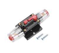 DMiotech 2 Pack 20A Circuit Breaker, 12-48V DC Automotive Inline Fuse Holders Inverter with Manual Reset Button & Screws for Marine Boat Audio System Overload Protection