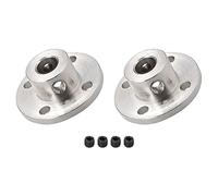 DMiotech 2 Pack 8mm Inner Dia H13xD16 Flange Coupling Connector Rigid Guide Shaft Support Coupler Shaft Coupling with Screws for DIY RC Model Motors Silver