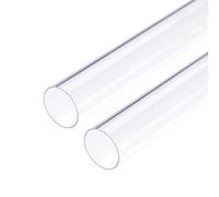 DMiotech 2 Pack ID 23mm OD 25m,0.4m Length PVC Clear Plastic Tube Hard Round Tube for Water Pipe