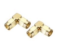 DMiotech 2 Pack SMA Connectors 90 Degree SMA Male Coaxial Cable Connector Gold-Plated for Home Wiring Antenna Coaxial Extension Wireless Devices
