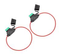 DMiotech 2 Pcs Inline Fuse Holder DC 32V 16 AWG Waterproof Blade Fuse Holder 30A for Automotive, Marine, Truck, Motorcycle Green