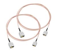 DMiotech 2 Pcs RG316 Coaxial Cable 63" UHF PL259 Male to UHF PL259 Male Connectors Adapter 50 Ohm Antenna Extension Cable for Router Antenna Analyzer GPS LAN Common Devices
