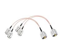 DMiotech 2 Pcs RG316 Coaxial Cable 8" UHF PL259 Male to Dual UHF SO239 Female Connectors Adapter BNC 50 Ohm Antenna Extension Cable for Router Antenna GPS LAN Common Devices