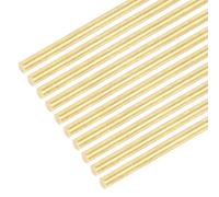 DMiotech 20 Pack 1.5mm x 100mm Solid Round Brass Rods for DIY Craft, Welding, Lathe, Bar Stock, Drift Punches, Shaft, Model, Plane, Ship, Car